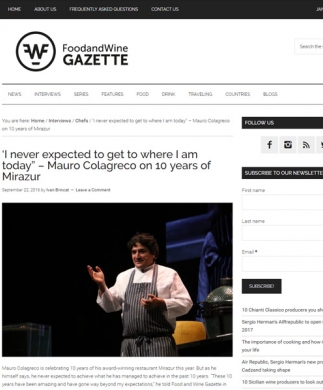 Food and Wine - 16/09/2016 Food and Wine - 16/09/2016
